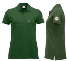 Load image into Gallery viewer, Polo Flaschen Grün Women mit Logo und Edelweiss
