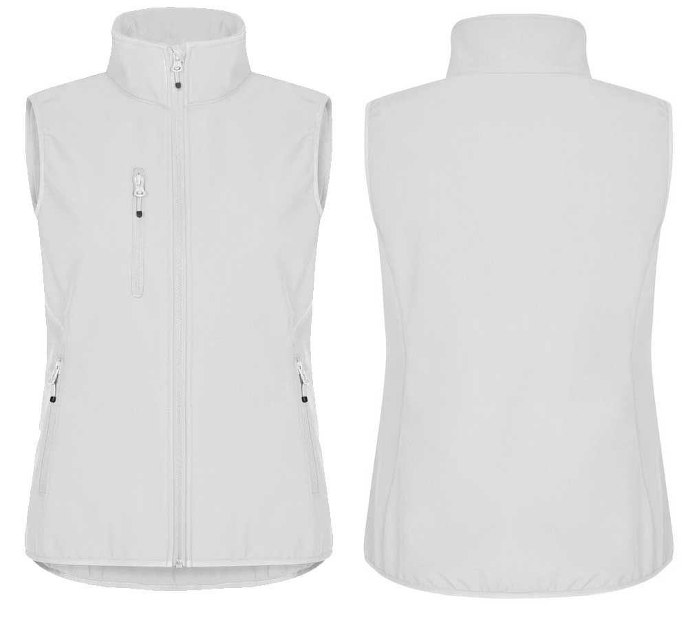 Premium Softshell Gilet Women White