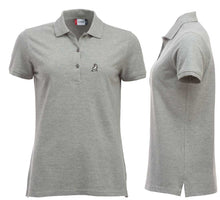 Load image into Gallery viewer, Polo Grau Meliert Women mit Logo
