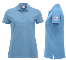 Load image into Gallery viewer, Polo Hellblau women mit Logo und Edelwiss
