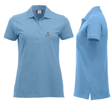 Load image into Gallery viewer, Polo Hellblau women mit Logo
