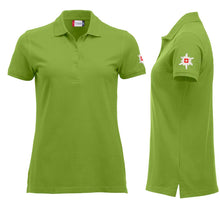Load image into Gallery viewer, Polo Hellgrün women mit Edelweiss
