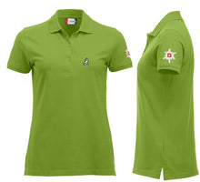 Load image into Gallery viewer, Polo Hellgrün women mit Logo und Edelweiss
