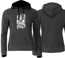 Charger l&#39;image dans la galerie, Hoodie Anthrazit Meliert Women mit Scherenschnitt
