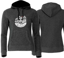 Charger l&#39;image dans la galerie, Hoodie Anthrazit Meliert Women mit Scherenschnit
