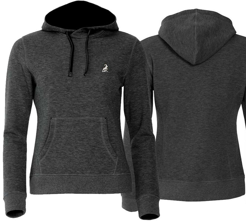 Hoodie Anthracite Mottled Women with Logo