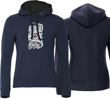 Lade das Bild in den Galerie-Viewer, Hoodie Dark Navy Women mit Scherenschnit
