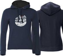 Lade das Bild in den Galerie-Viewer, Hoodie Dark Navy Women mit Scherenschnit
