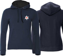 Lade das Bild in den Galerie-Viewer, Hoodie Dark Navy Women mit Edelweiss
