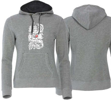 Lade das Bild in den Galerie-Viewer, Hoodie Graumeliert Women mit Scherenschnitt
