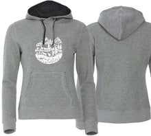Lade das Bild in den Galerie-Viewer, Hoodie Graumeliert Women mit Scherenschnitt
