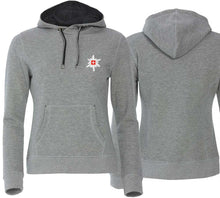 Lade das Bild in den Galerie-Viewer, Hoodie Graumeliert Women mit Edelweiss
