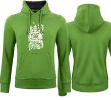 Lade das Bild in den Galerie-Viewer, Hoodie Grünmeliert Women mit Scherenschnit
