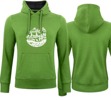 Lade das Bild in den Galerie-Viewer, Hoodie Grünmeliert Women mit Scherenschnitt

