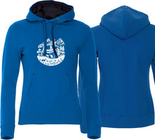 Charger l&#39;image dans la galerie, Hoodie Women Royal Blau mit Scherenschnitt
