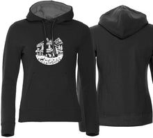 Load image into Gallery viewer, Hoodie Schwarz Women mit Scherenschnit
