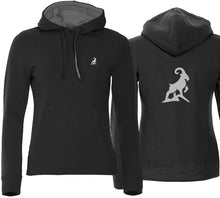 Load image into Gallery viewer, Hoodie Schwarz Women mit Logo
