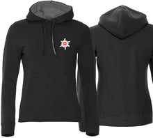 Load image into Gallery viewer, Hoodie Schwarz Women mit Edelweiss
