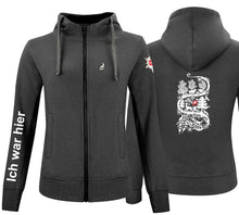 Charger l&#39;image dans la galerie, Premium Kapuzenjacke Women Antrazit Grau
