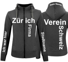 Charger l&#39;image dans la galerie, Premium Kapuzenjacke Women Antrazit Grau
