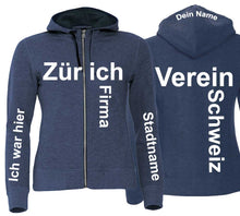 Load image into Gallery viewer, Premium Kapuzenjacke Women Blaumeliert
