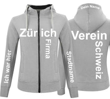 Charger l&#39;image dans la galerie, Premium Kapuzenjacke Women Graumeliert
