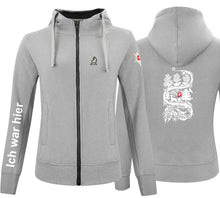 Charger l&#39;image dans la galerie, Premium Kapuzenjacke Women Graumeliert
