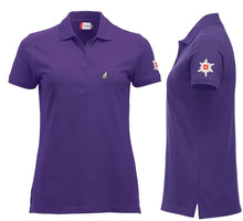 Load image into Gallery viewer, Polo Lila Women mit Logo und Edelweiss
