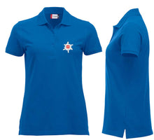 Load image into Gallery viewer, Polo Royal Blau women mit Edelweiss brust
