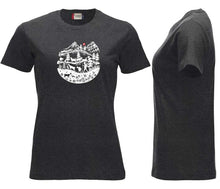 Charger l&#39;image dans la galerie, Premium T-Shirt Women Anthrazit Meliert, Scherenschnitt
