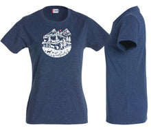 Lade das Bild in den Galerie-Viewer, Premium T-Shirt Women Blaumeliert, Scherenschnitt
