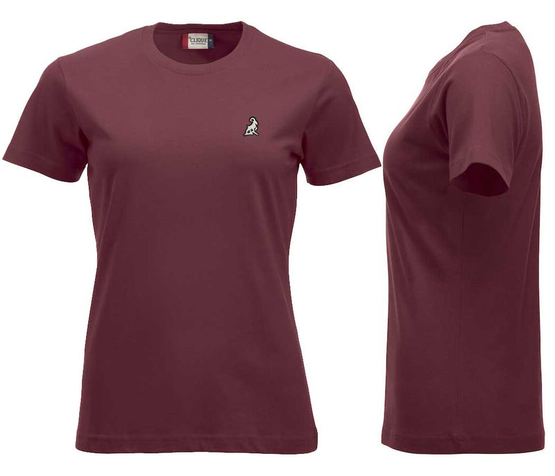 Premium T-Shirt Women Bordeaux, mit Logo