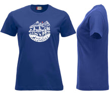 Lade das Bild in den Galerie-Viewer, Premium T-Shirt Women Dunkel Blau, Scherenschnitt
