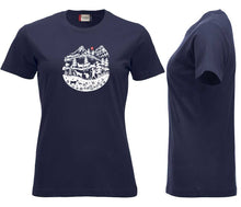 Lade das Bild in den Galerie-Viewer, Premium T-Shirt Women Dunkel Marine, Scherenschnitt
