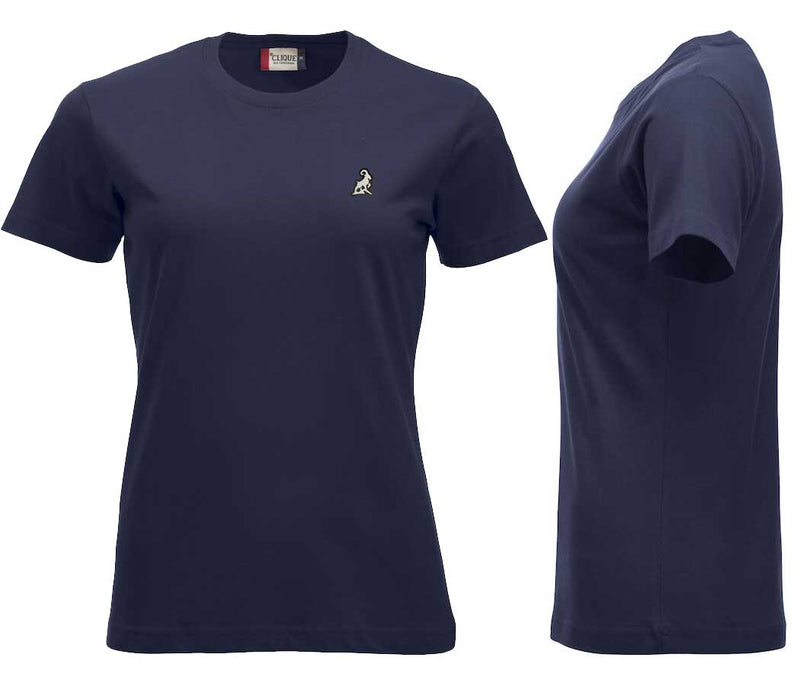 Premium T-Shirt Women Dunkel Marine, mit Logo