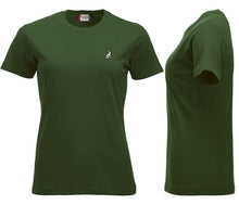 Load image into Gallery viewer, Premium T-Shirt Women Flaschengrün, mit Logo
