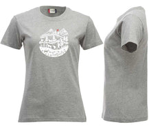 Charger l&#39;image dans la galerie, Premium T-Shirt Women Graumeliert, Scherenschnitt
