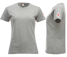Charger l&#39;image dans la galerie, Premium T-Shirt Women Graumeliert, mit ärmel
