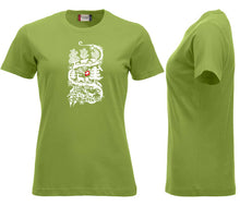 Charger l&#39;image dans la galerie, Premium T-Shirt Women Hellgrün, Scherenschnitt
