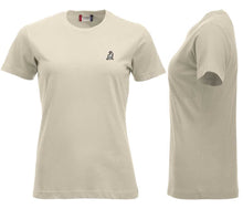 Load image into Gallery viewer, Premium T-Shirt Women Hellkhaki, mit Logo

