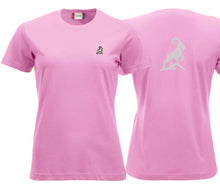 Carica l&#39;immagine nel visualizzatore di Gallery, Premium T-Shirt Women Hellpink, Mit Logo Hinten
