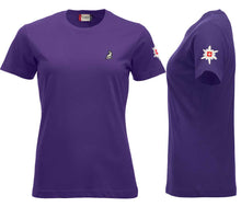 Load image into Gallery viewer, Premium T-Shirt Women Lila, Edelweiss ärmel
