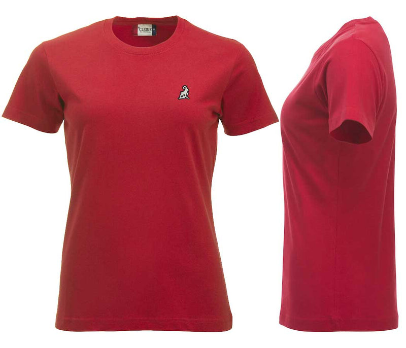 Premium T-Shirt Women Red, with Landjäger Logo