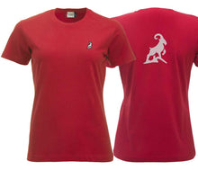 Load image into Gallery viewer, Premium T-Shirt Women Rot, Logo hinten
