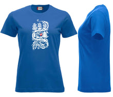 Lade das Bild in den Galerie-Viewer, Premium T-Shirt Women Royal Blau, Scherenschnitt Alpenblick
