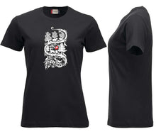 Charger l&#39;image dans la galerie, Premium T-Shirt Women Schwarz, Scherenschnitt
