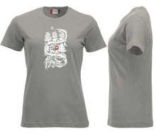 Load image into Gallery viewer, Premium T-Shirt Women Silber, Scherenschnitt
