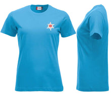 Load image into Gallery viewer, Premium T-Shirt Women Türkis,Edelweiss
