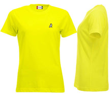 Lade das Bild in den Galerie-Viewer, Premium T-Shirt Women Warnschutz Gelb, mit Landjäger Logo
