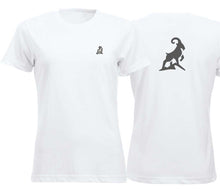 Charger l&#39;image dans la galerie, Premium T-Shirt Women Weiss mit Logo Hinten
